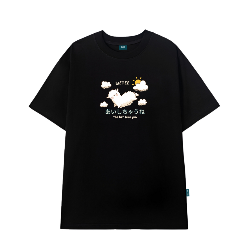 Áo thun nữ hình Alpaca Cừu be be love you local brand We Tee dáng oversize rộng - WU0981