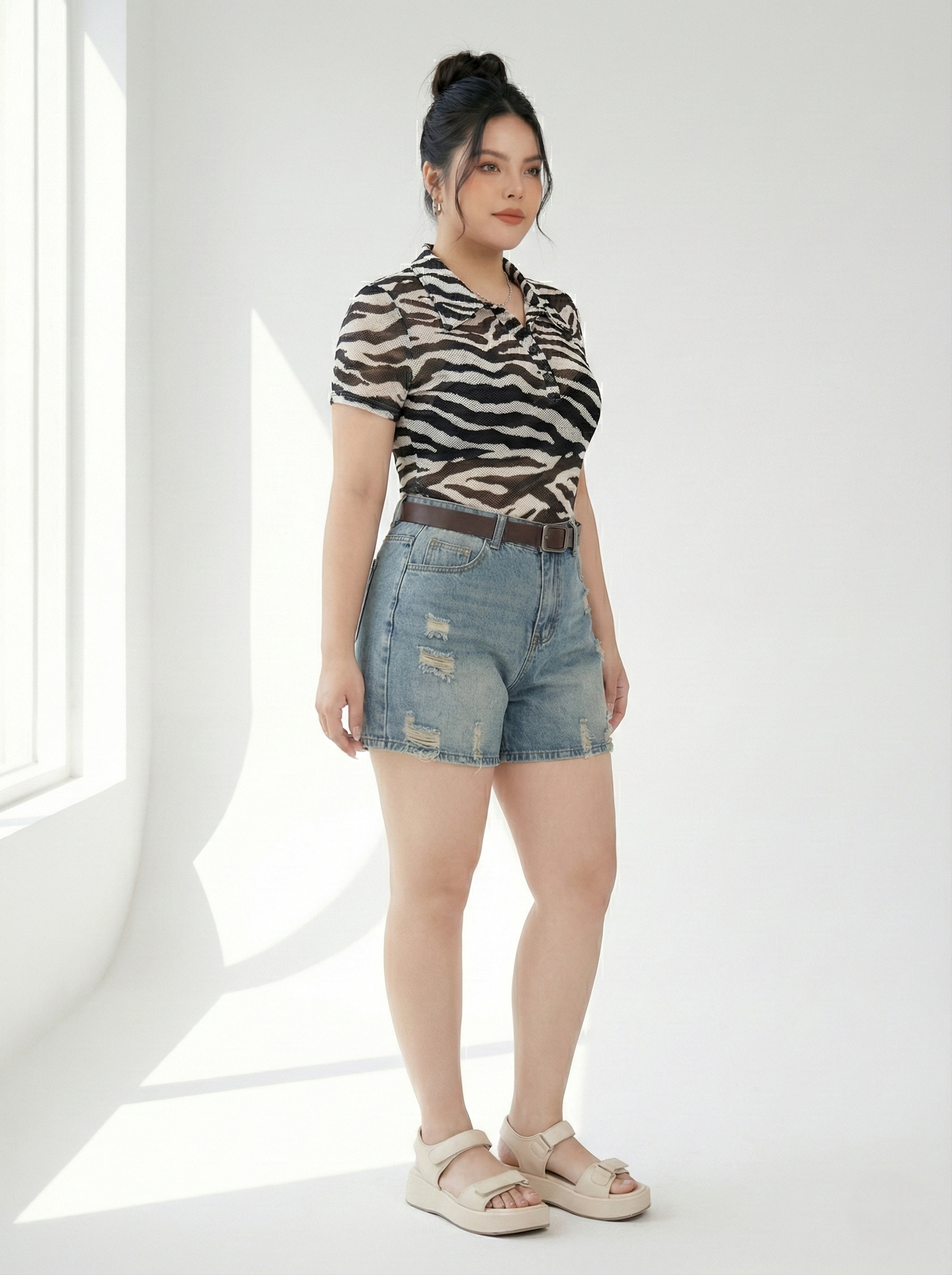 Quần short lửng rách kiểu bigsize QSJ51 dành cho nàng béo mập từ 55-90kg_thumbnail_12