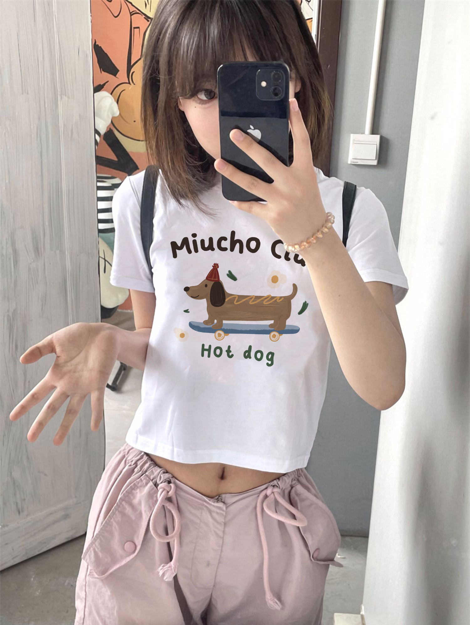 Áo Thun baby tee form ôm ABD1345 Miucho vải cotton co giãn in mix_thumbnail_5