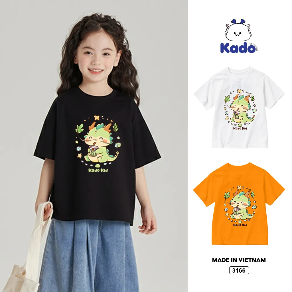 Áo thun bé trai bé gái 12 con giáp tuổi Thìn Kado 3166