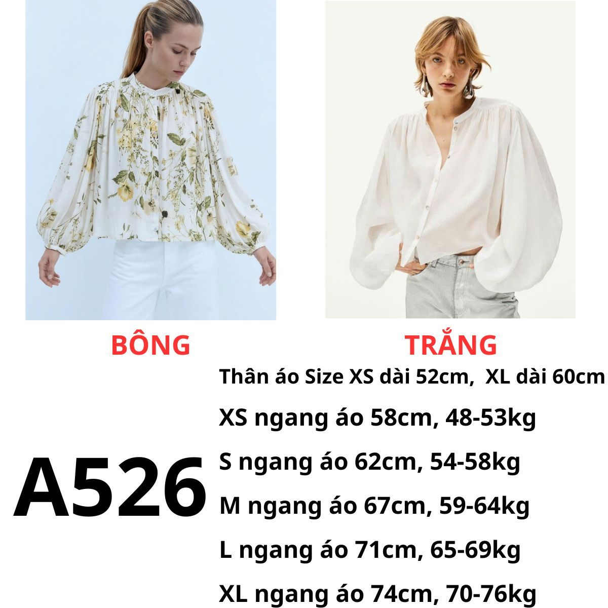 A526 - ÁO SƠ MI KIỂU