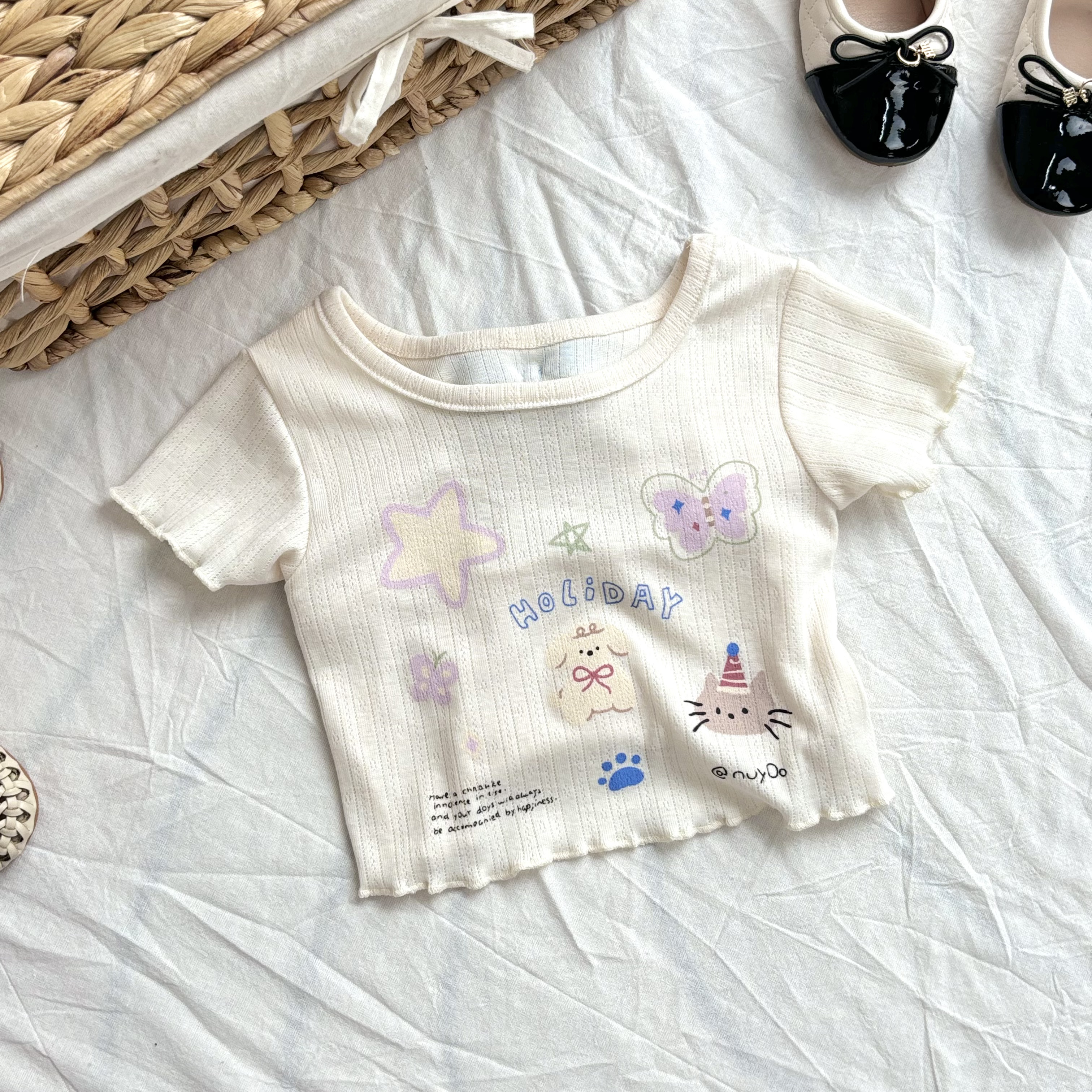 (A6) Áo thun cổ tròn hở lưng hoạ tiết đáng yêu mẫu hè 2025_thumbnail_9