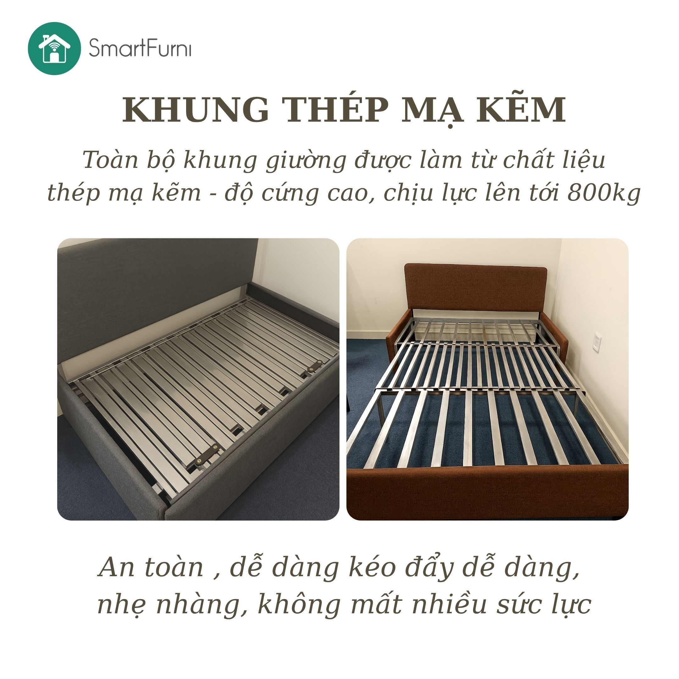 Sofa giường thông minh SmartFurni SMF17A - Bọc vải Lanh Canvas, gối kép _thumbnail_14