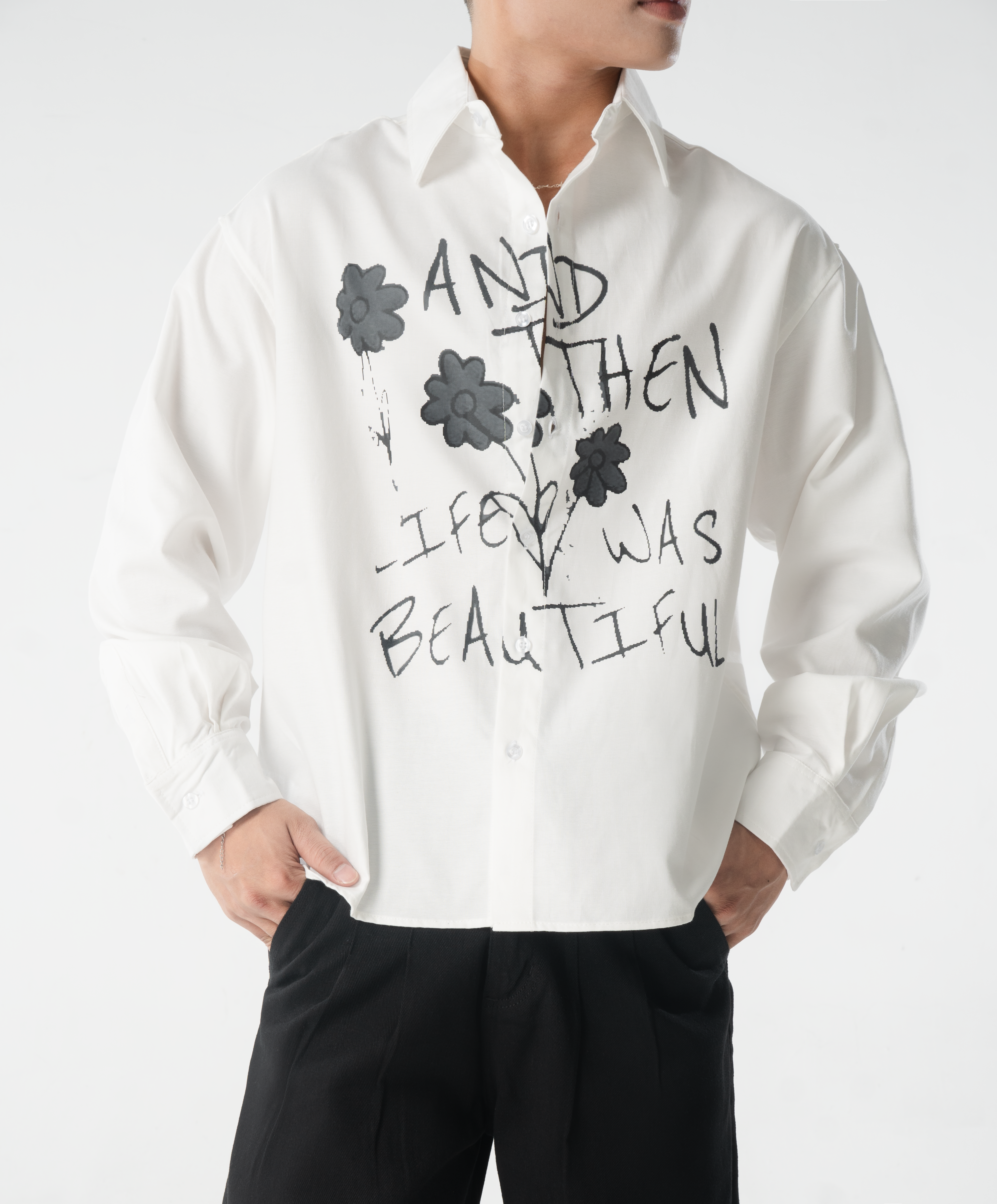 Áo sơ mi tay dài form boxy WEGO 2 màu hack tuổi, hack dáng phù hợp cho nam và nữ_thumbnail_2