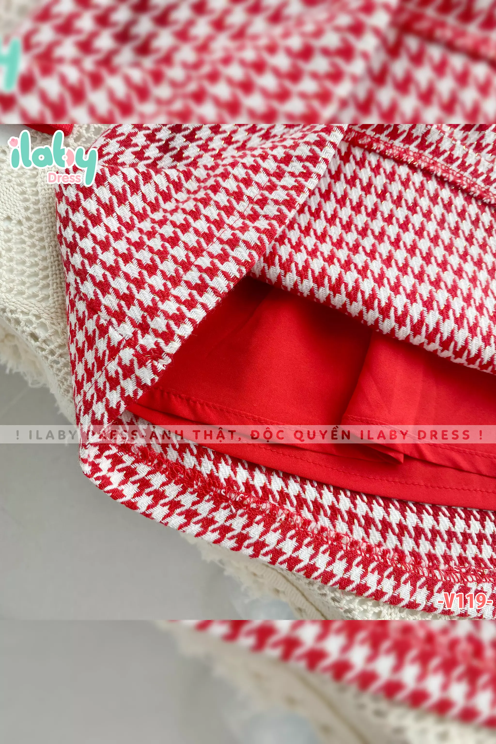 váy nhung đỏ phối dạ kẻ cài hoa_thumbnail_1