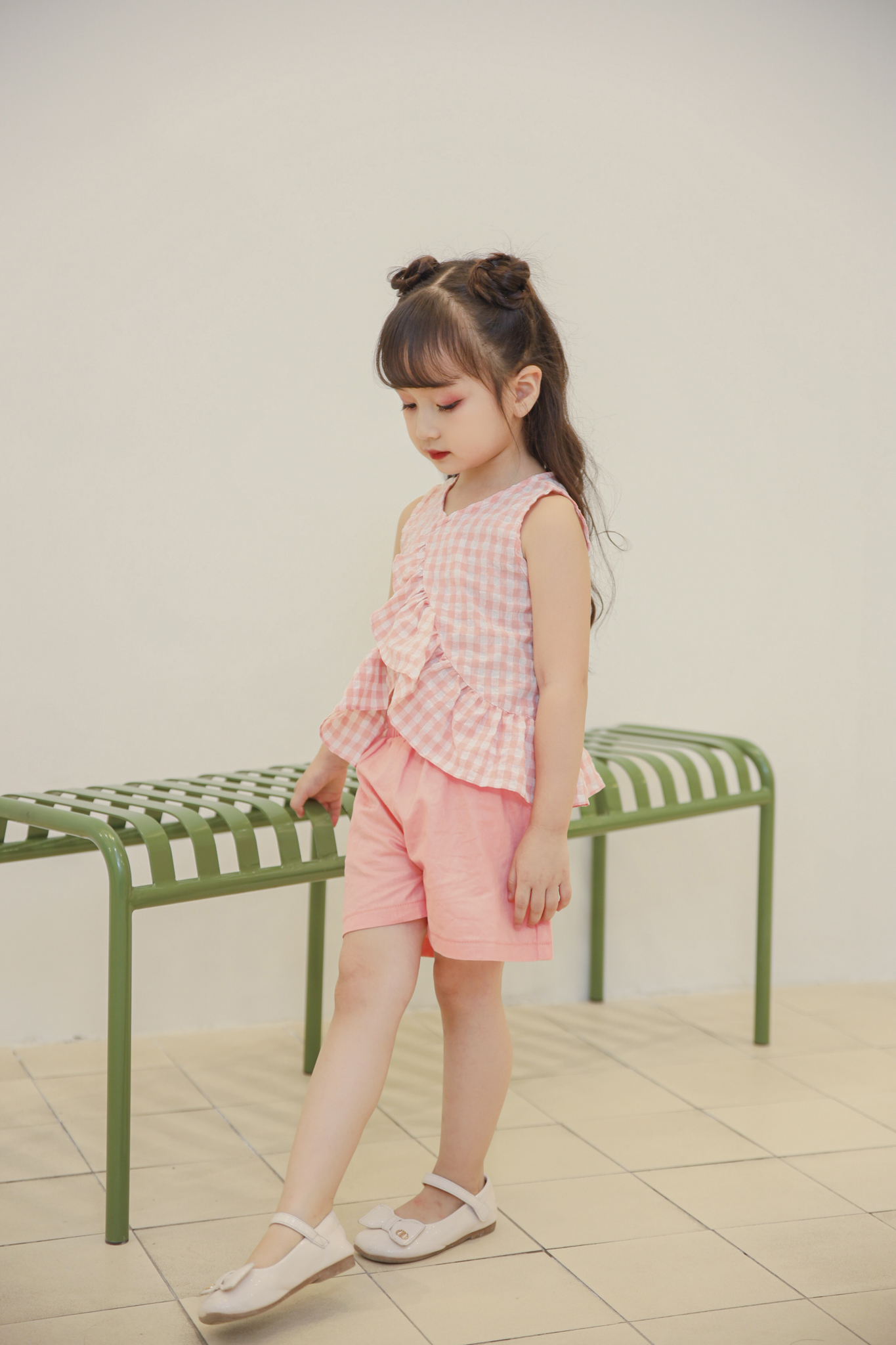 Set áo kẻ cổ V bèo_thumbnail_4