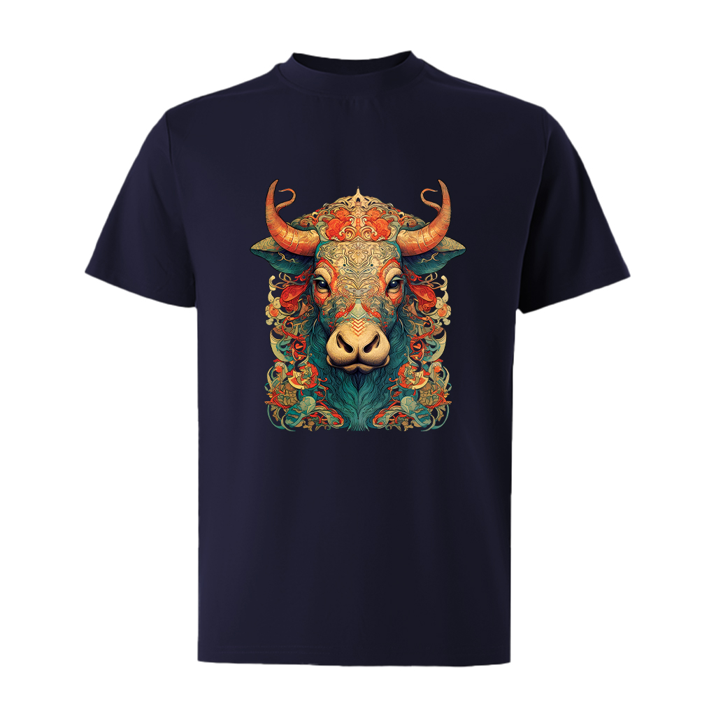 Áo thun nam form rộng 12 con giáp tuổi Sửu ATD478 Miucho Iconic cotton cổ tròn in graphic_thumbnail_11