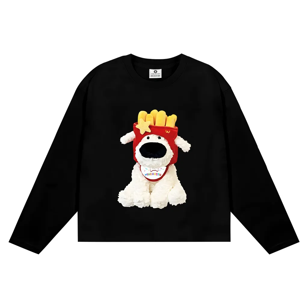 Áo thun form boxy tay dài Miucho vải cotton thoáng mát thoải mái dễ phối hình cũn in mix 2801_thumbnail_10