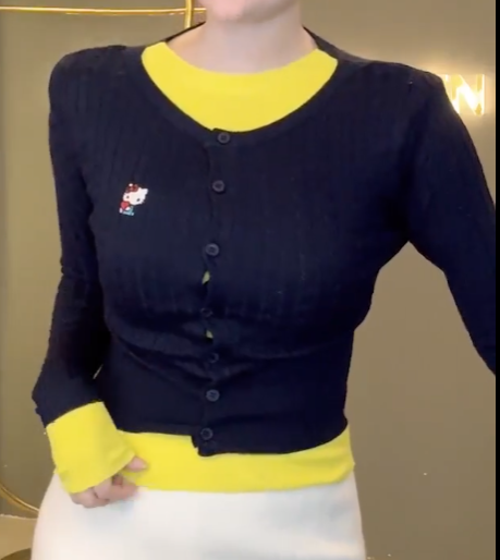 Áo Len Phối Vàng