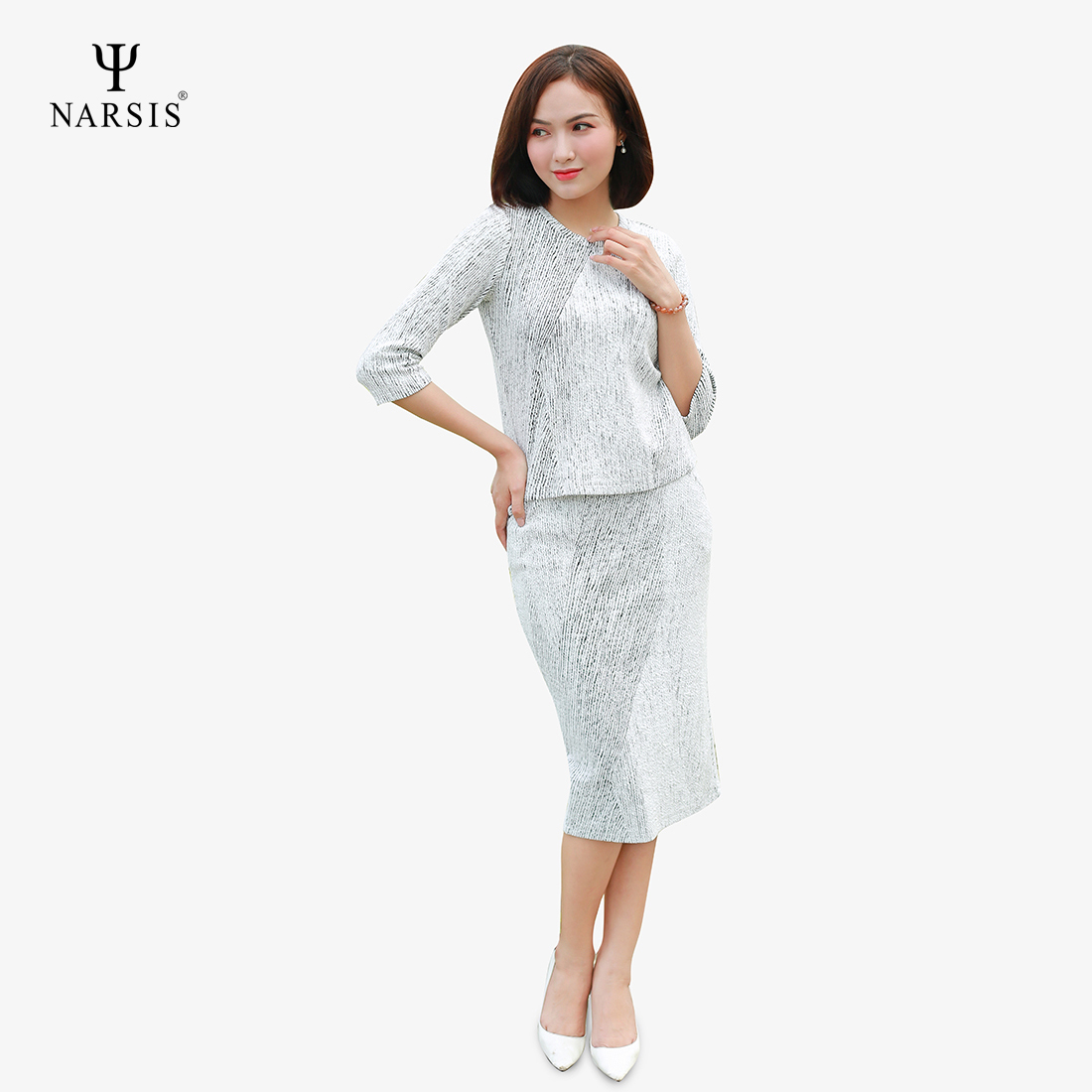 SET VÁY NỮ NỈ ẤM - ÁO VÀ CHÂN VÁY M8065 NARSIS CHẤT LIỆU THOÁNG MÁT, DỄ CHỊU, THOẢI MÁI CẢ NGÀY, ...