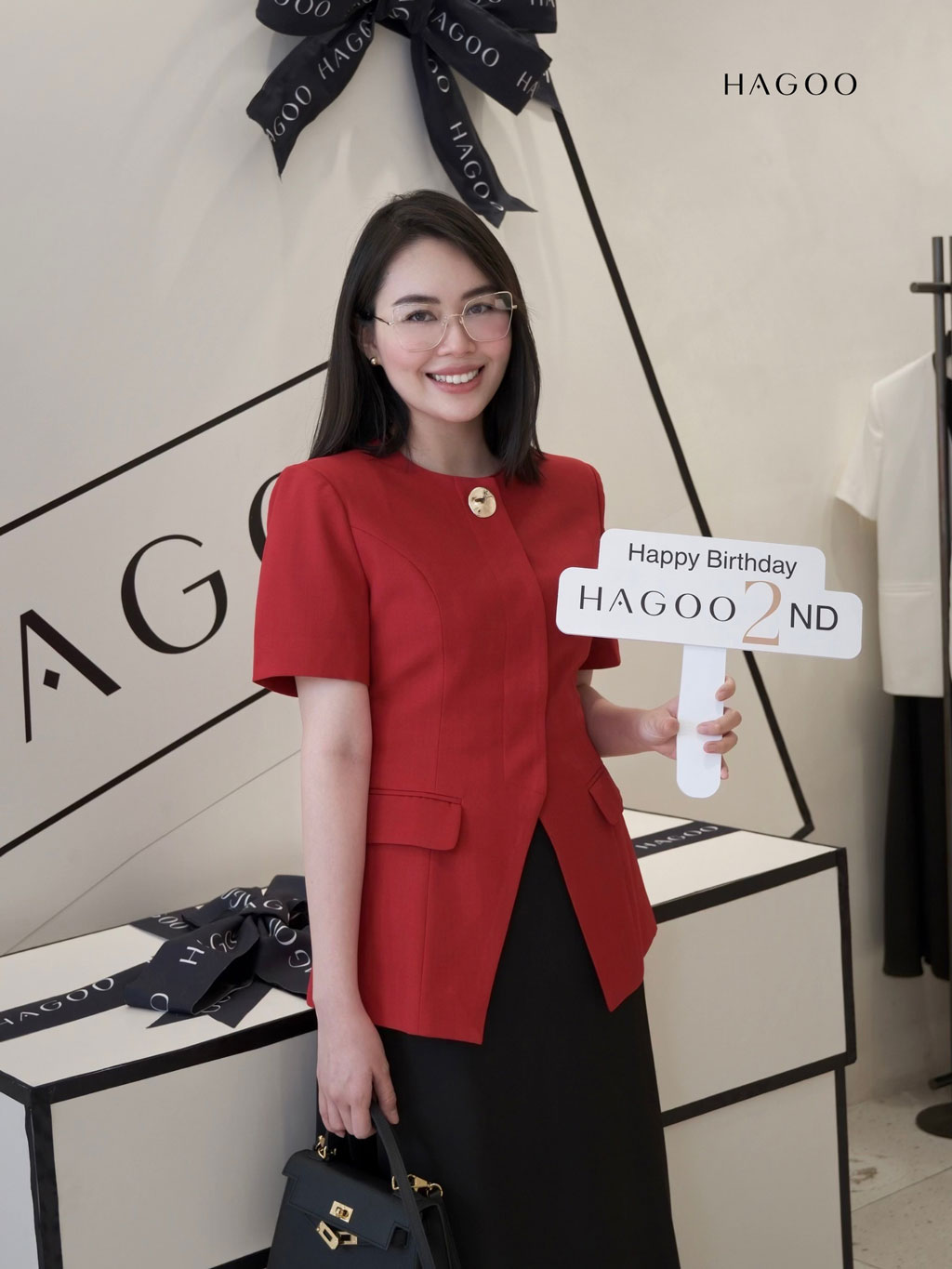 Áo ký giả cổ tròn cúc đồng HAGOO_thumbnail_4