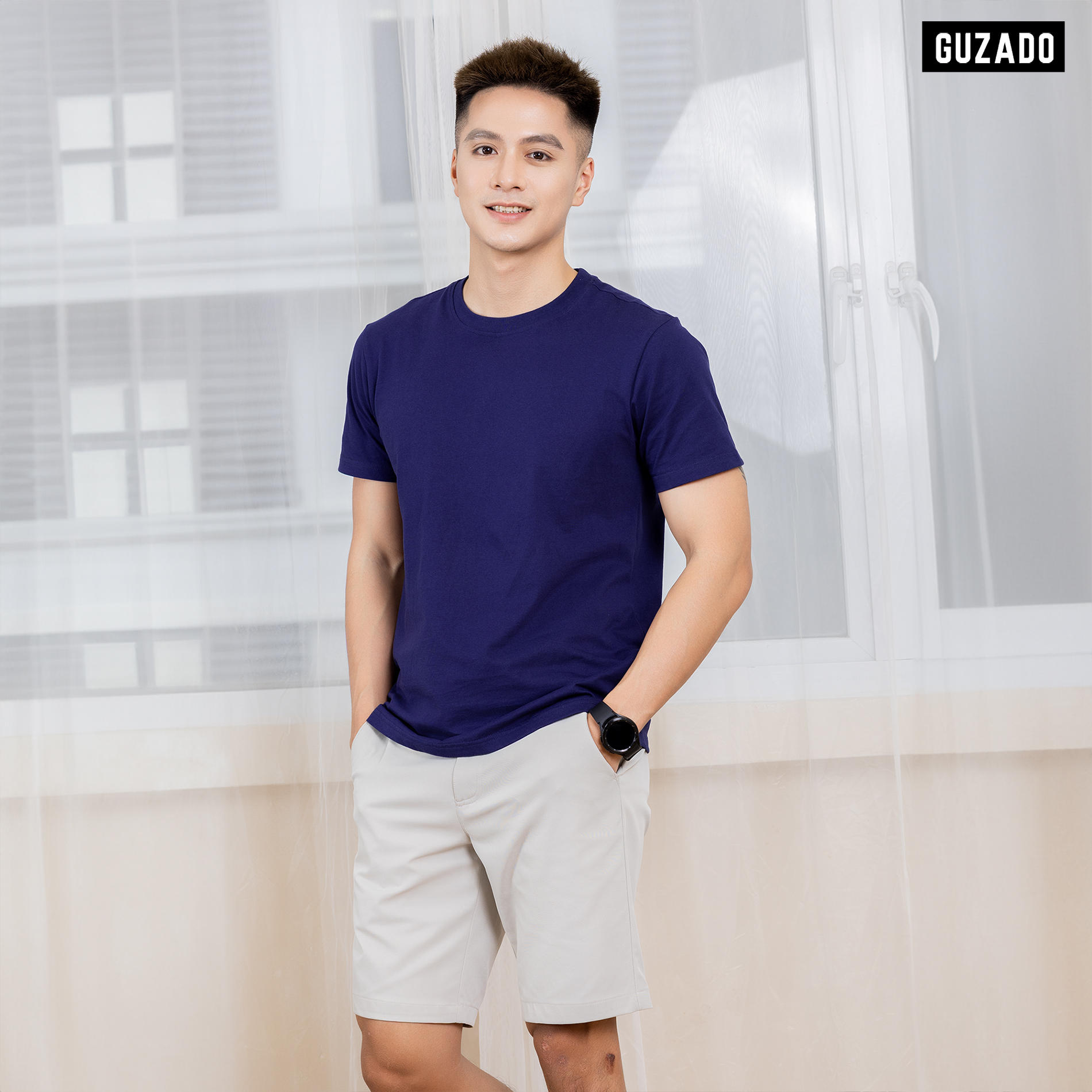 Áo Thun Trơn Thiết Kế Basic Nhiều Màu GTS05 Thương Hiệu GUZADO_thumbnail_4