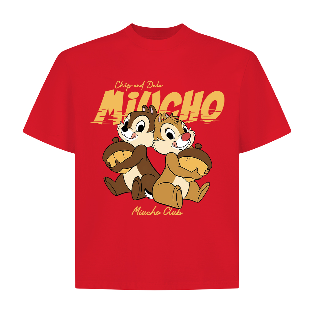 Áo phông form boxy in hoạt hình dễ thương 2355 Miucho Club cổ tròn vải cotton 2 chiều cao cấp in mix_thumbnail_11