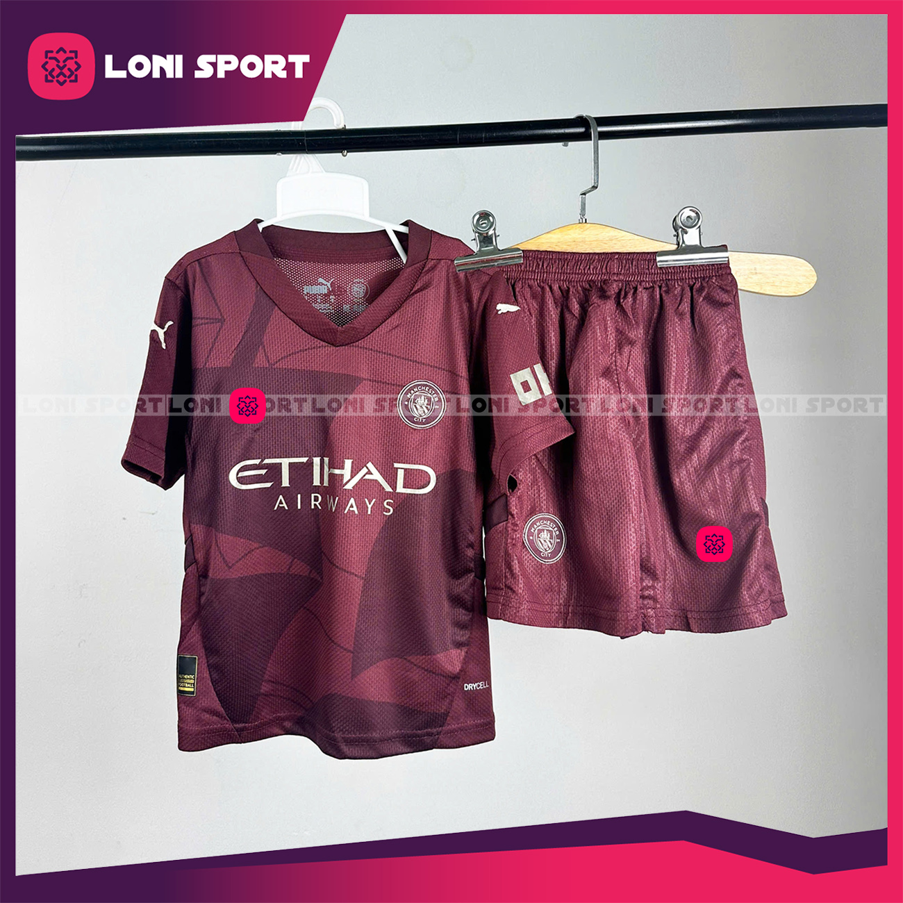 Bộ kid MC 3rd đỏ đô 24/25