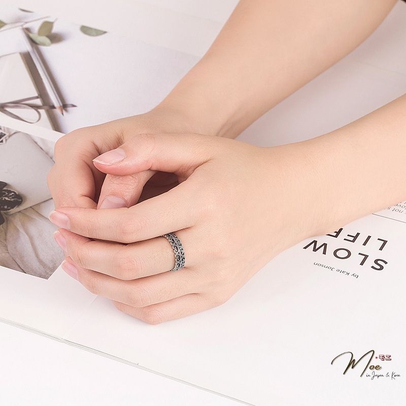 N134 - Nhẫn họa tiết hoa tiêu sơn đen freesize_thumbnail_1