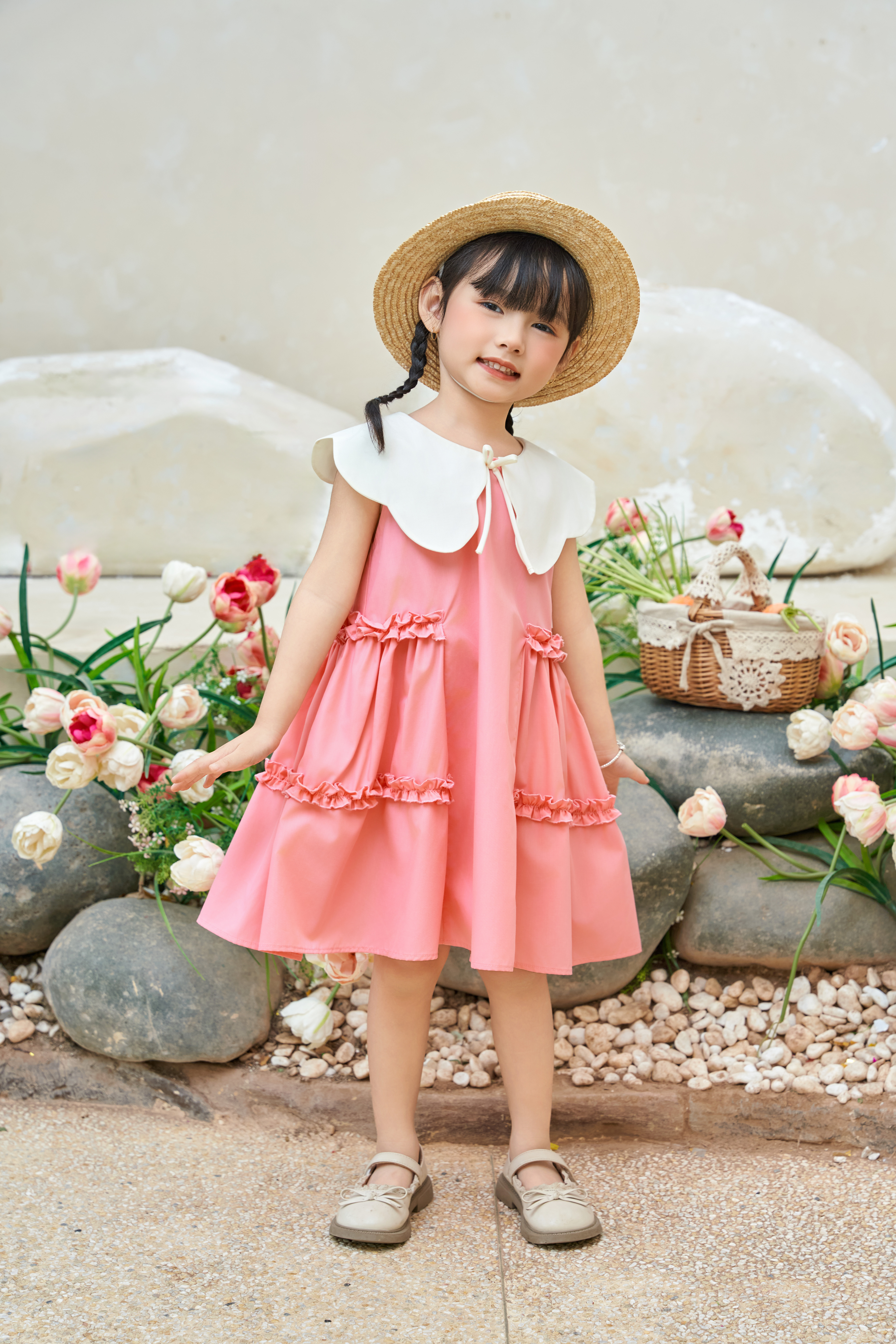 Váy thô phối cổ nhún bèo hông_thumbnail_3