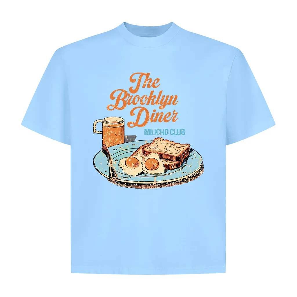 Áo thun boxy The Brooklyn Diner 2562 Miucho vải cotton thoáng mát đủ size đủ màu dễ phối đồ in mix_thumbnail_13