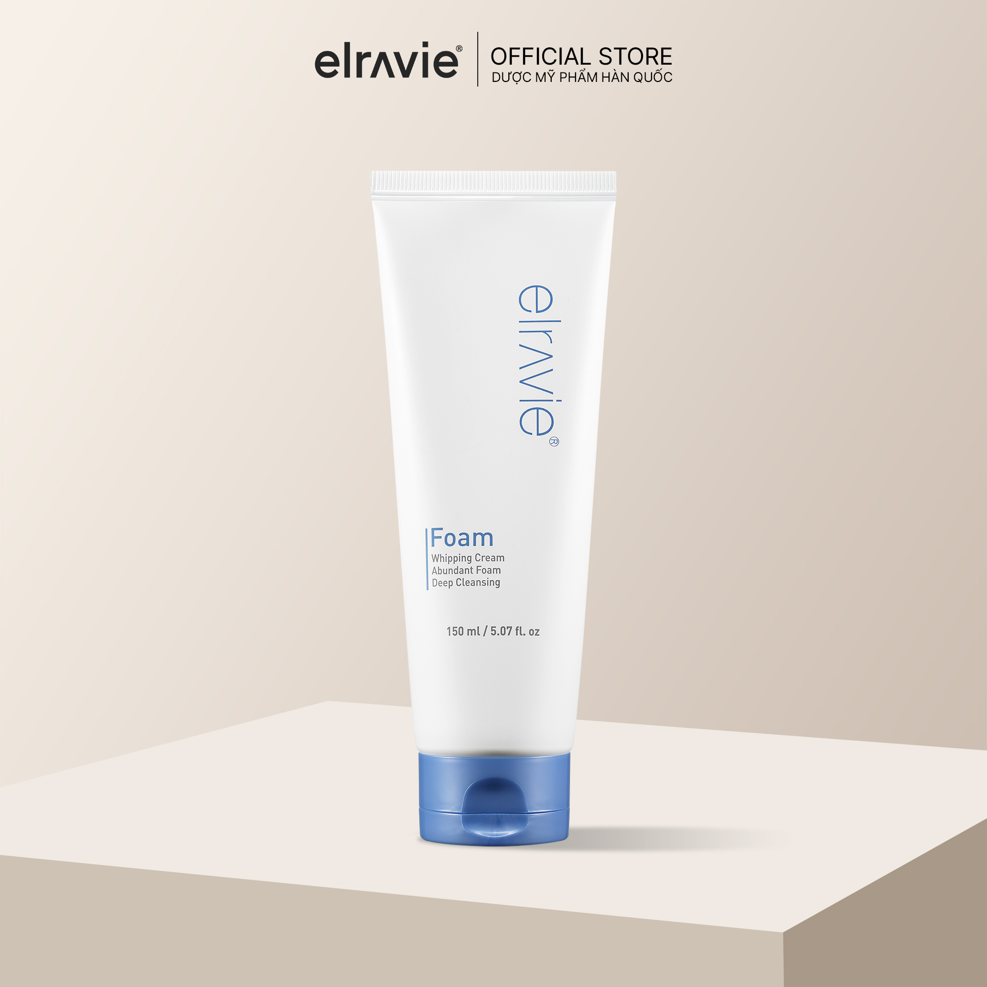 Sữa Rửa Mặt Elravie Deep Cleansing Perfect Foam Tạo Bọt Làm Sạch Sâu Dưỡng Ẩm Dịu Nhẹ 150ml
