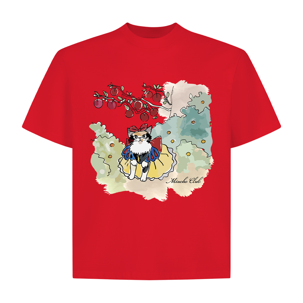 áo thun boxy mèo đễ thương 2096 Miucho local brand cổ tròn chất vải cotton 2c 250gsm in mix