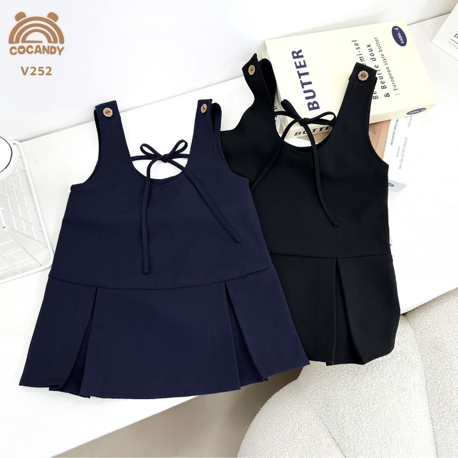 Váy 2 dây ĐEN phối nơ buộc_thumbnail_3