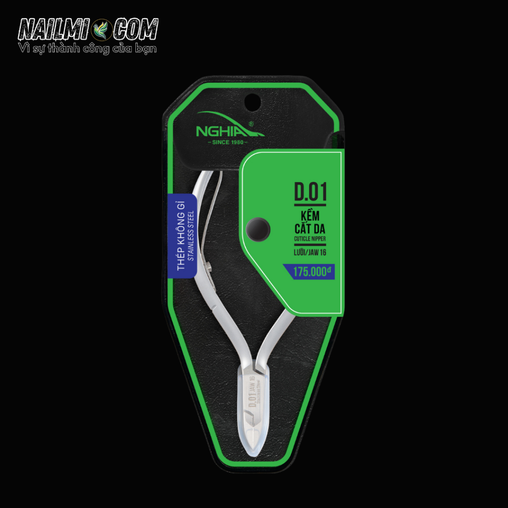 Kềm cắt da Kềm Nghĩa thép không gỉ D.07 Thép không gỉ (Inox), an toàn cho người dùng