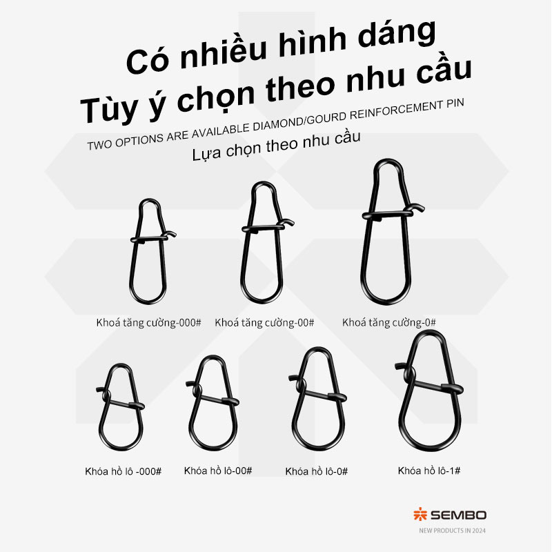 Túi 50 Chiếc Khóa Link Carbon Đen SEMBO LURE_thumbnail_3