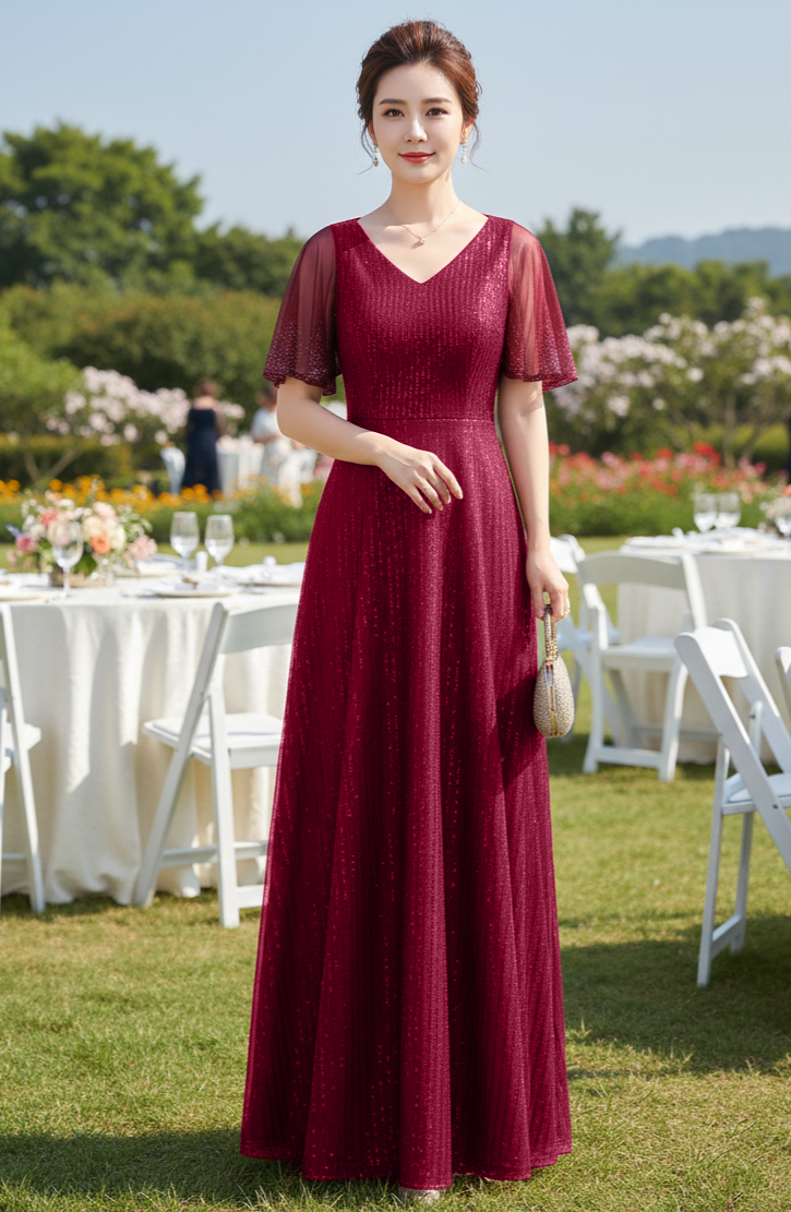 Đầm dự tiệc dạ hội sequin kim sa phối lưới đá_thumbnail_6