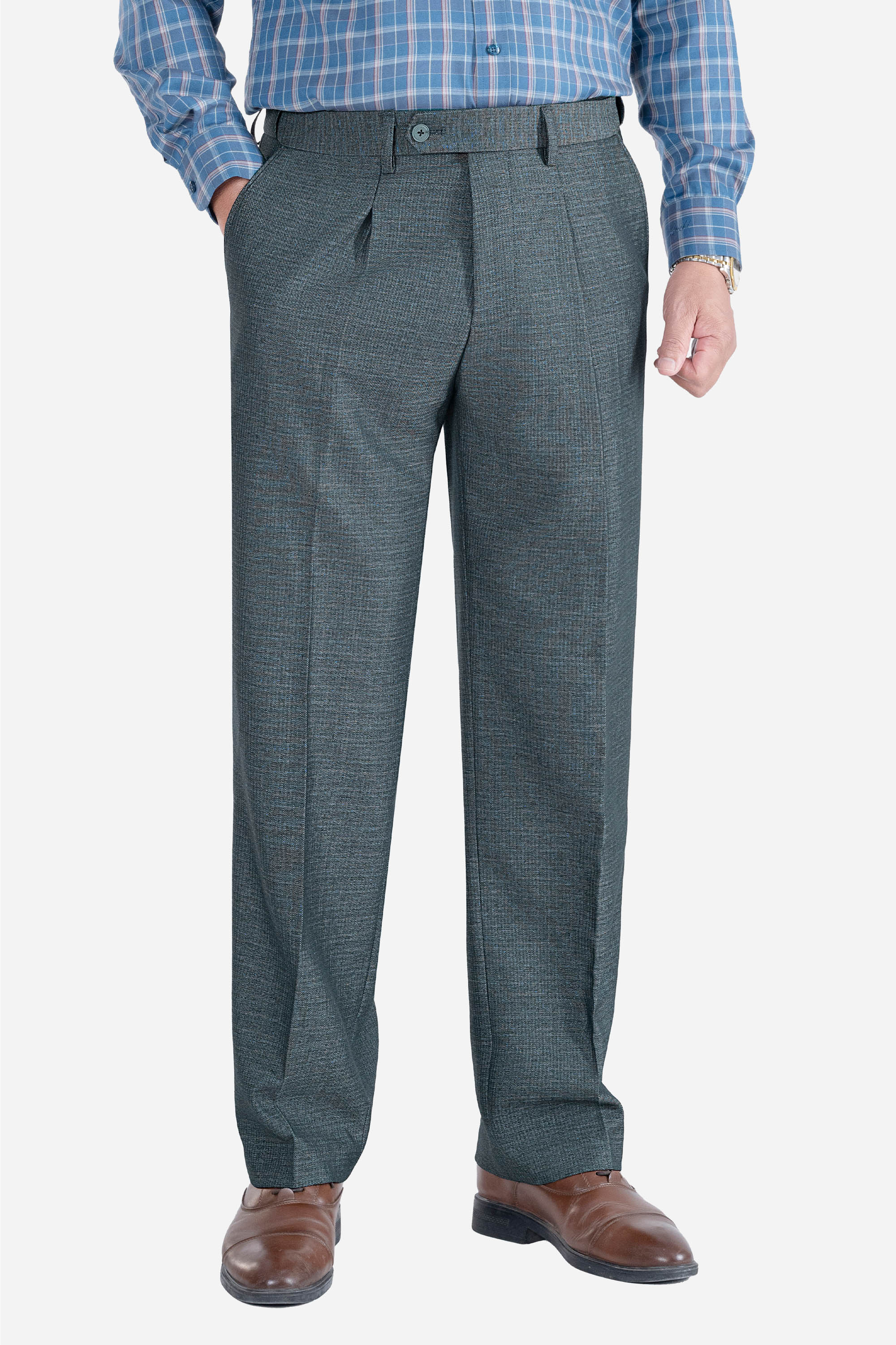 Quần Âu 1 Li Cạp Chun Ẩn Nam Trung Niên ANCHI Chất Liệu Cotton Viscose Cao Cấp Màu Đen_thumbnail_46