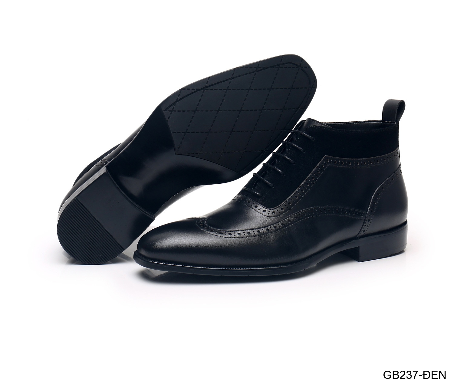 GB237 - Giày Chelsea Nam Da Bò Phong Cách Anh Quốc Đế Cao Su Chống Trượt Màu Đen Nâu_thumbnail_10