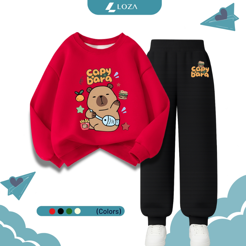 Set đồ nỉ cho bé trai, bé gái in hình Capbara - Loza Kids BI194_thumbnail_0