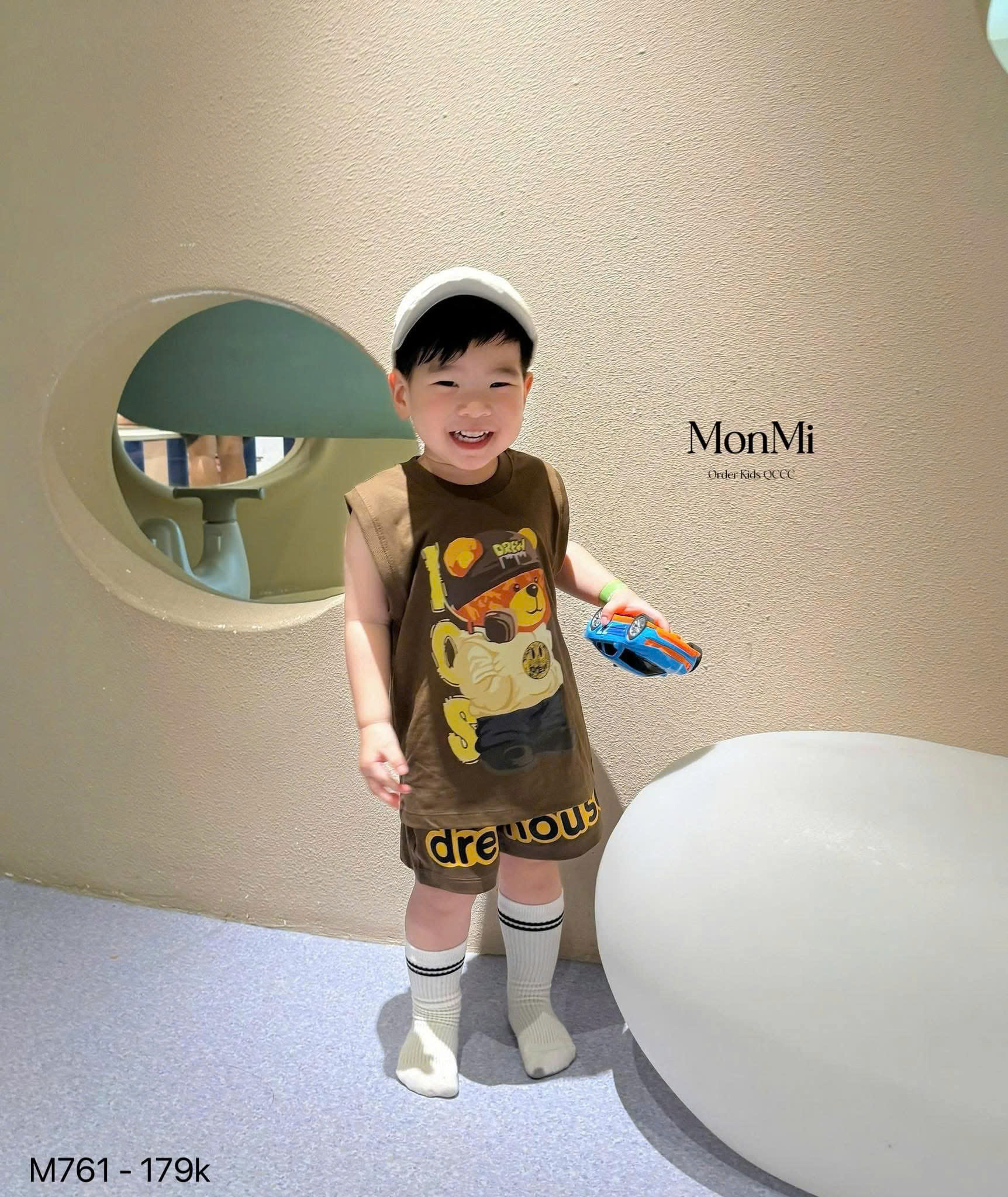 A33 BỘ BA LỖ GẤU ĐEO TAI NGHE DREW - A201.608