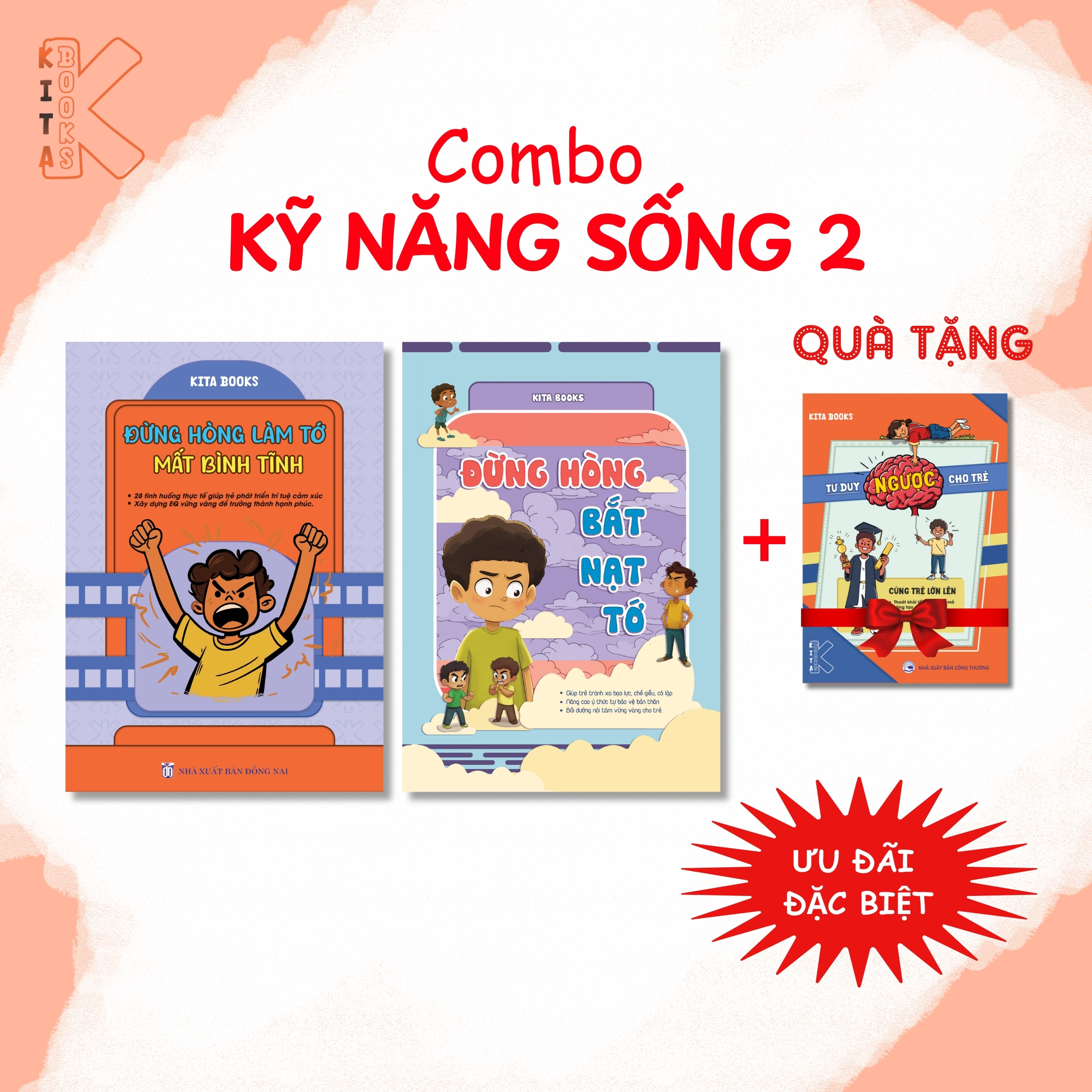 Combo 2 cuốn Bắt Nạt, Bình Tĩnh TẶNG Tư Duy Ngược