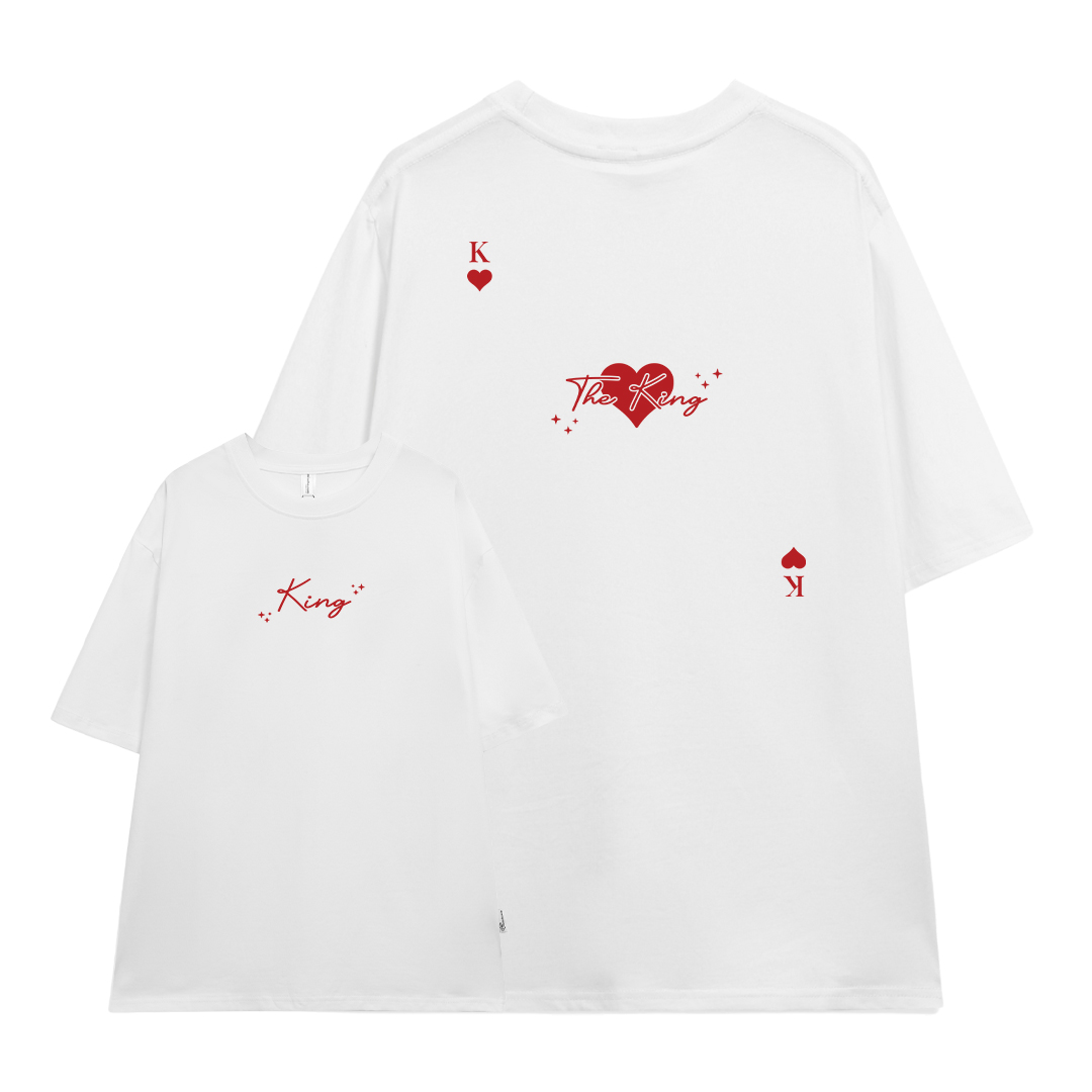 Áo thun cặp nam nữ King Queen form rộng 1838 Miucho vải cotton 4c co giãn thoáng mát in basic_thumbnail_10