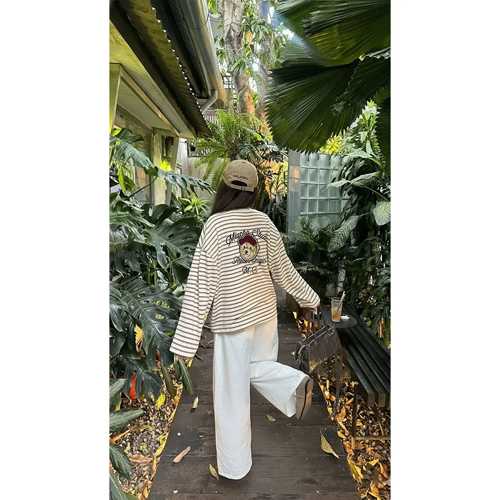 Áo thun form boxy Miucho Studio vải bo rip dày dặn thoáng mát cổ tròn tay dài kẻ sọc mix màu 2704_thumbnail_7