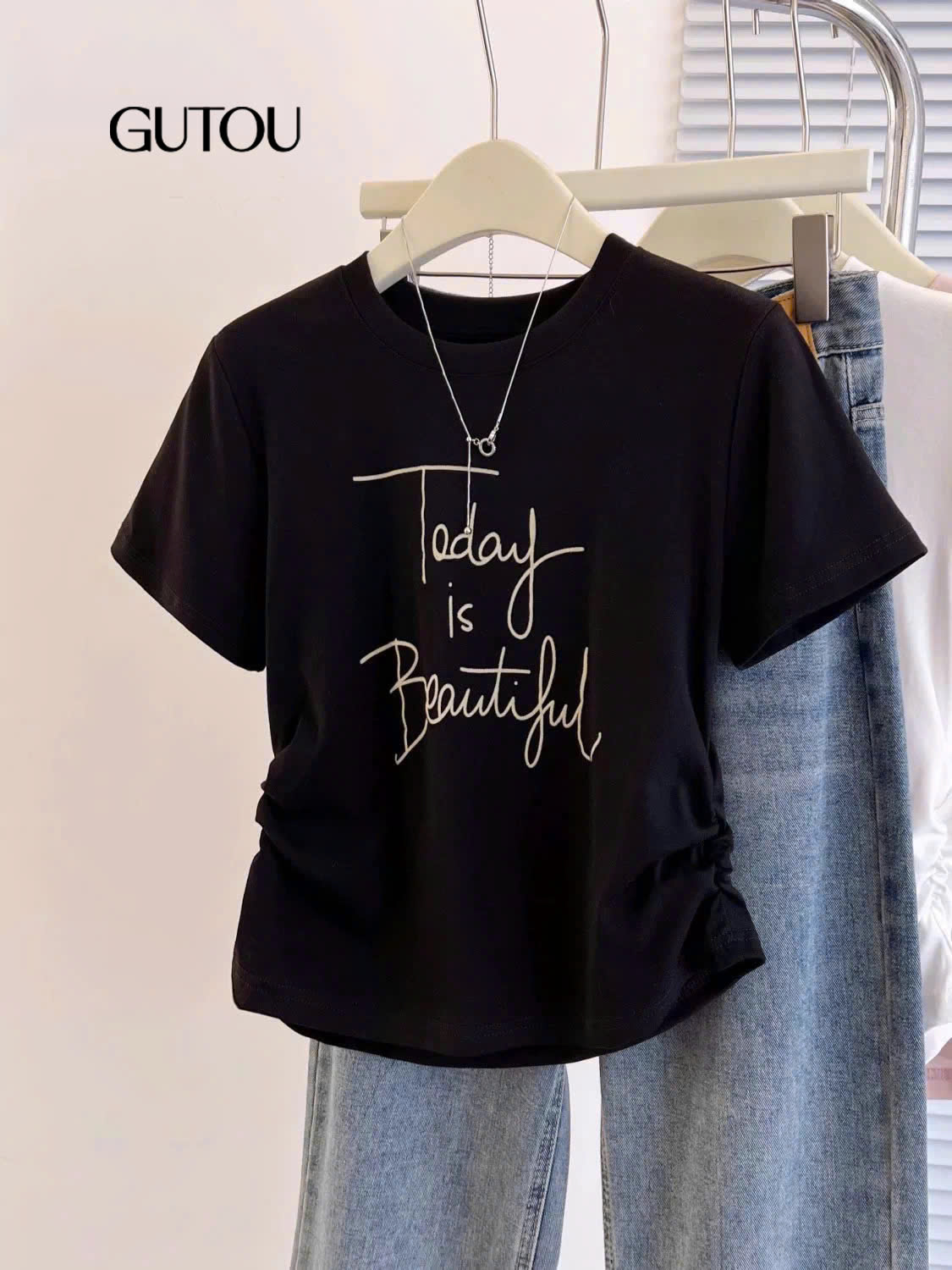 [ GUTOU ] Áo Thun Basic "Today is Beautiful"