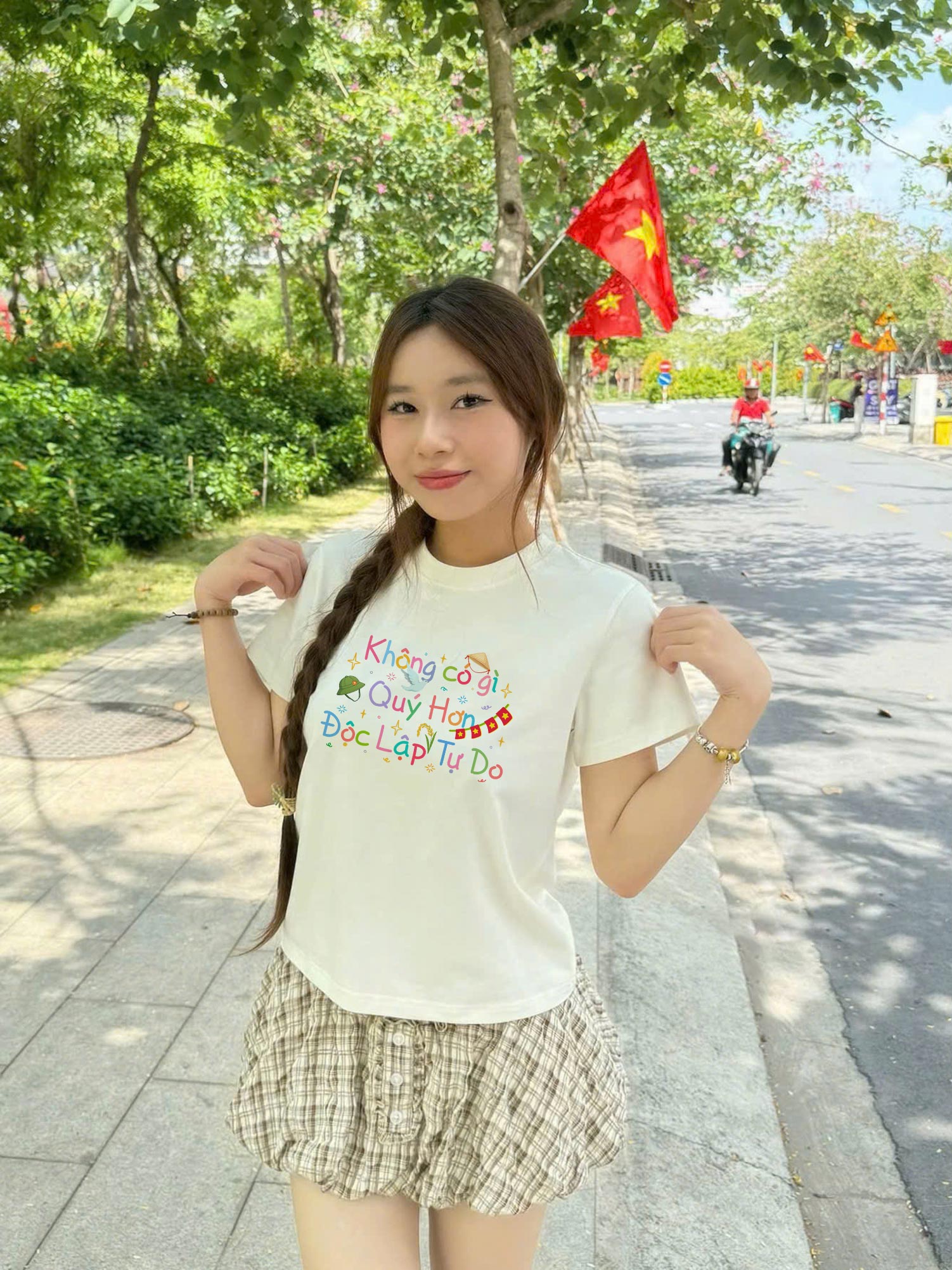 Áo baby tee Độc Lập Tự Do ABD2446 Miucho vải cotton thoáng mát mềm mại cổ tròn in mix_thumbnail_3