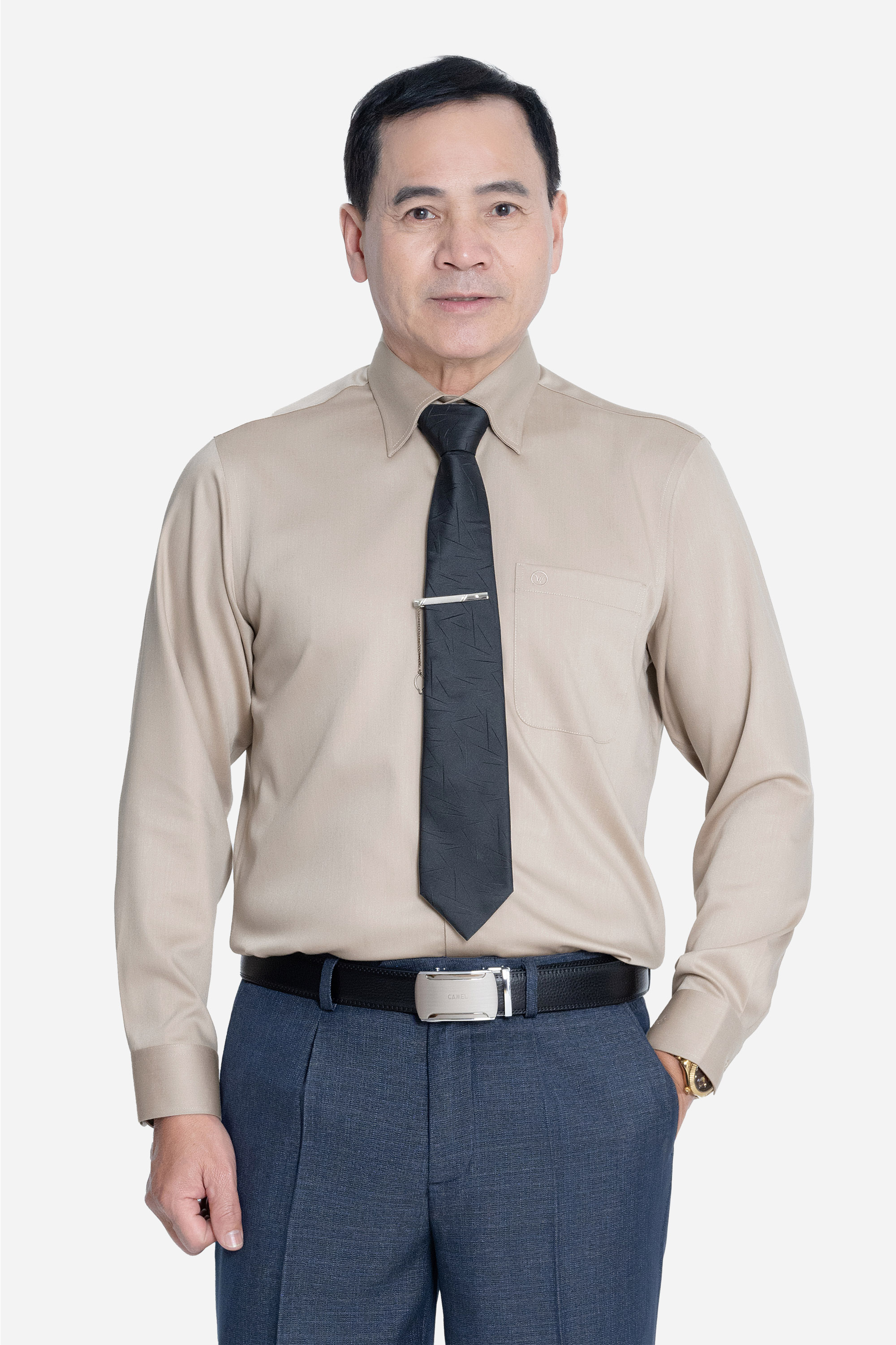 Sơ Mi Trơn Dài Tay Nam Trung Niên ANCHI Chất Liệu Sợi Sồi Cao Cấp Màu Trắng_thumbnail_24