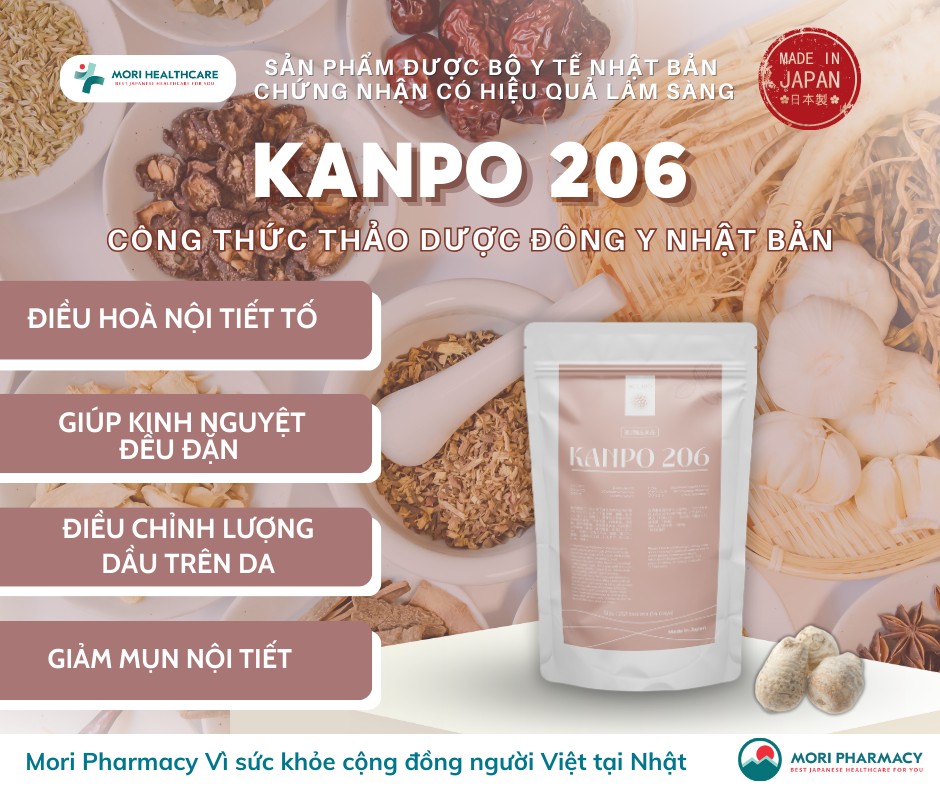 Kanpo 206 - Điều hòa nội tiết, mụn nội tiết, bổ huyết