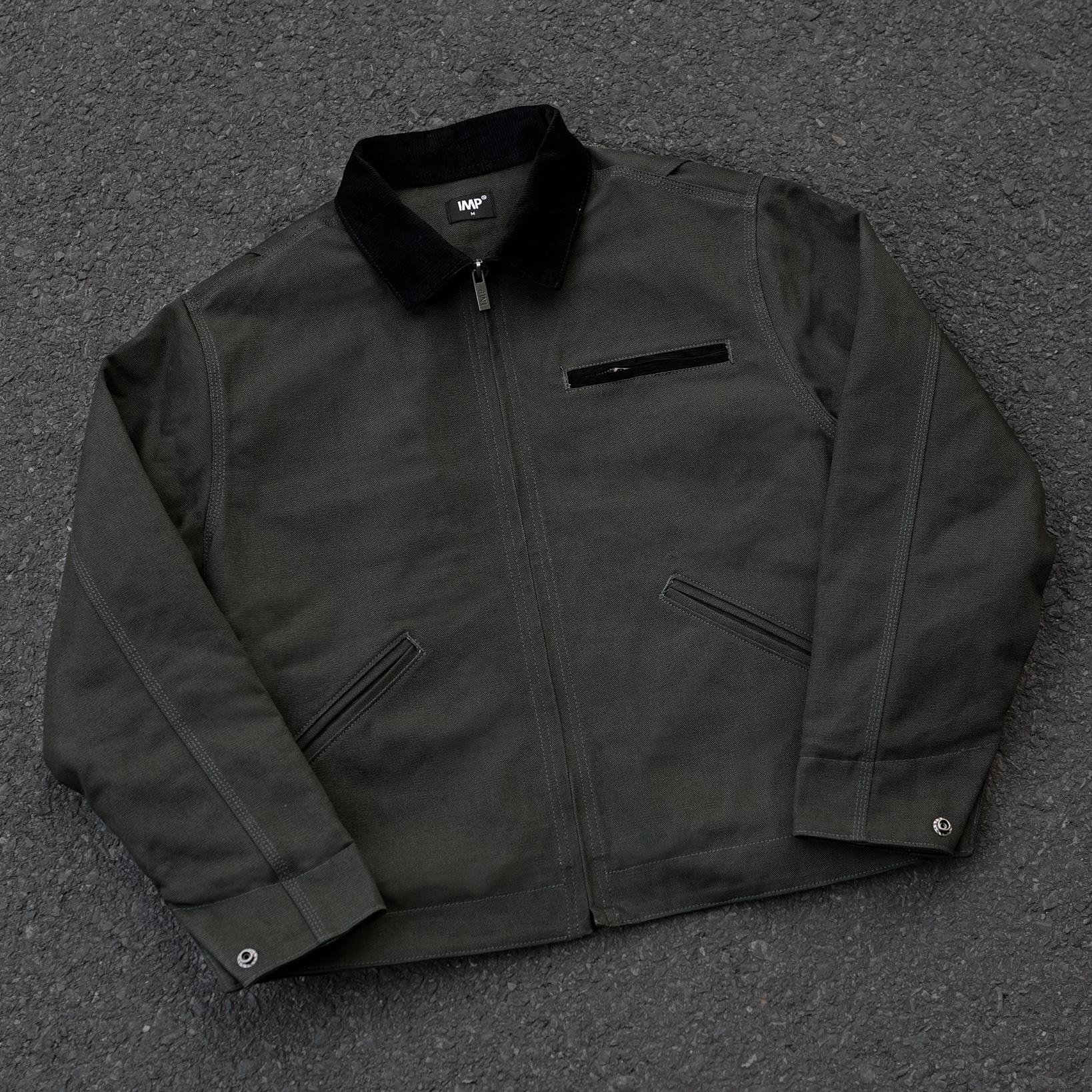 [SPECIAL EDITION] IMP-003 Detroit Jacket Dark Moss – Washed Wool Lining