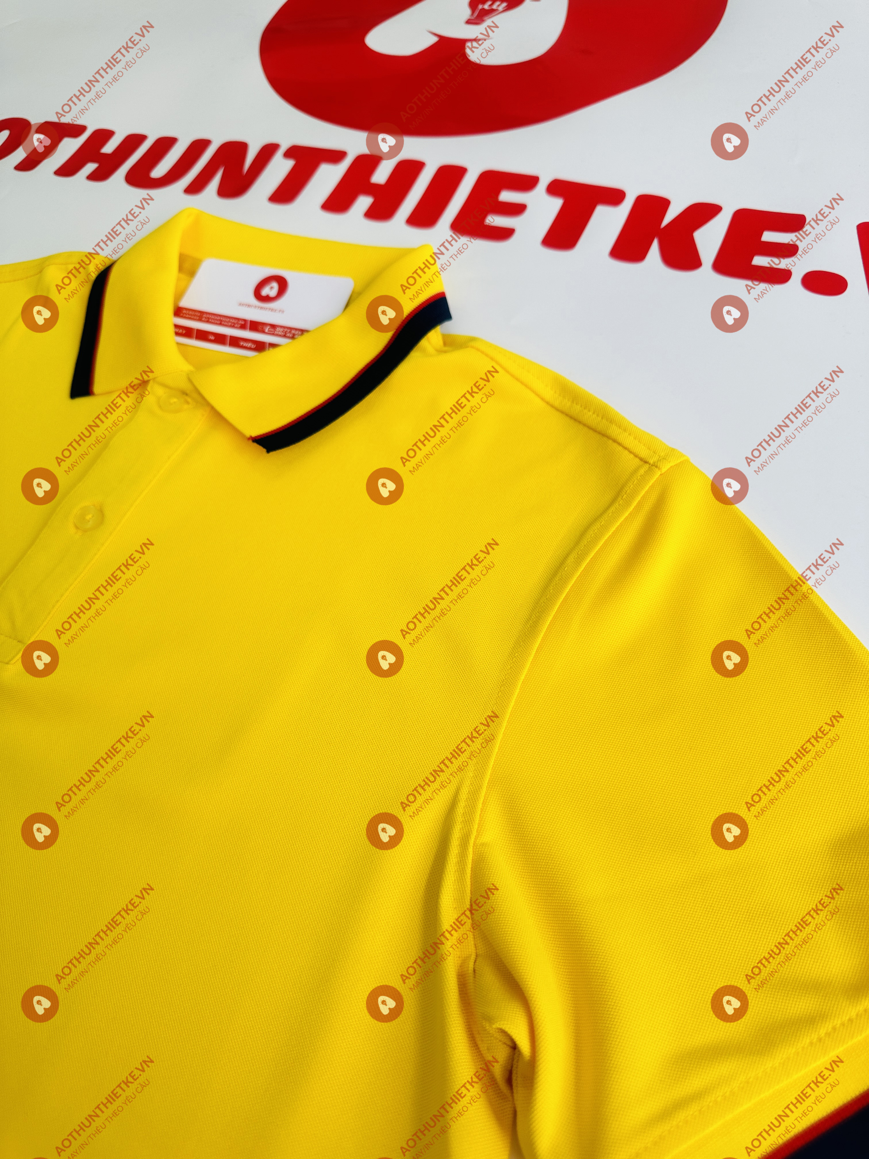 Áo Đồng Phục Polo 2 Sọc Vàng Nghệ_thumbnail_1