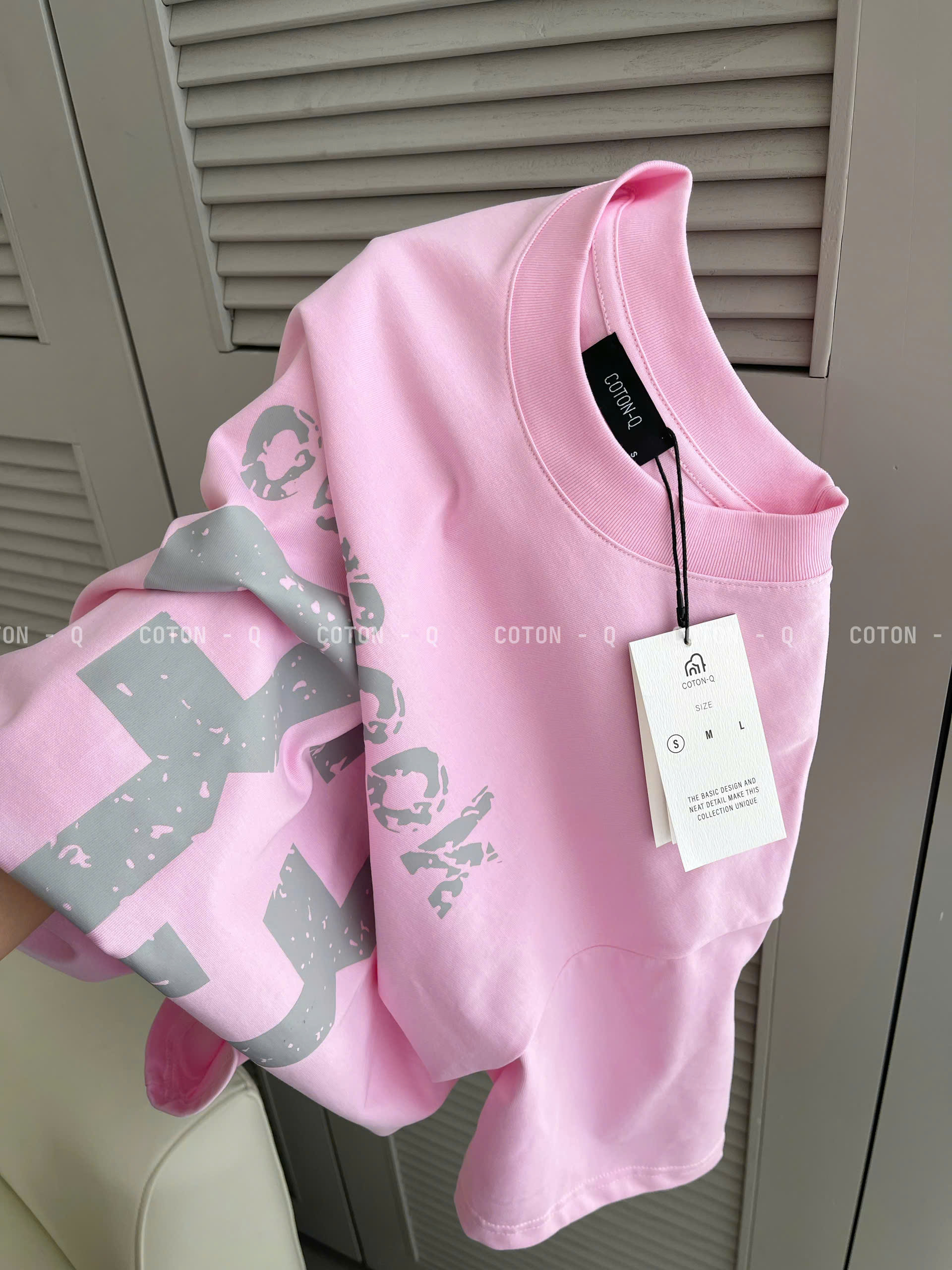 Set bộ áo thun hồng in chữ số 33 + quần xám_thumbnail_3