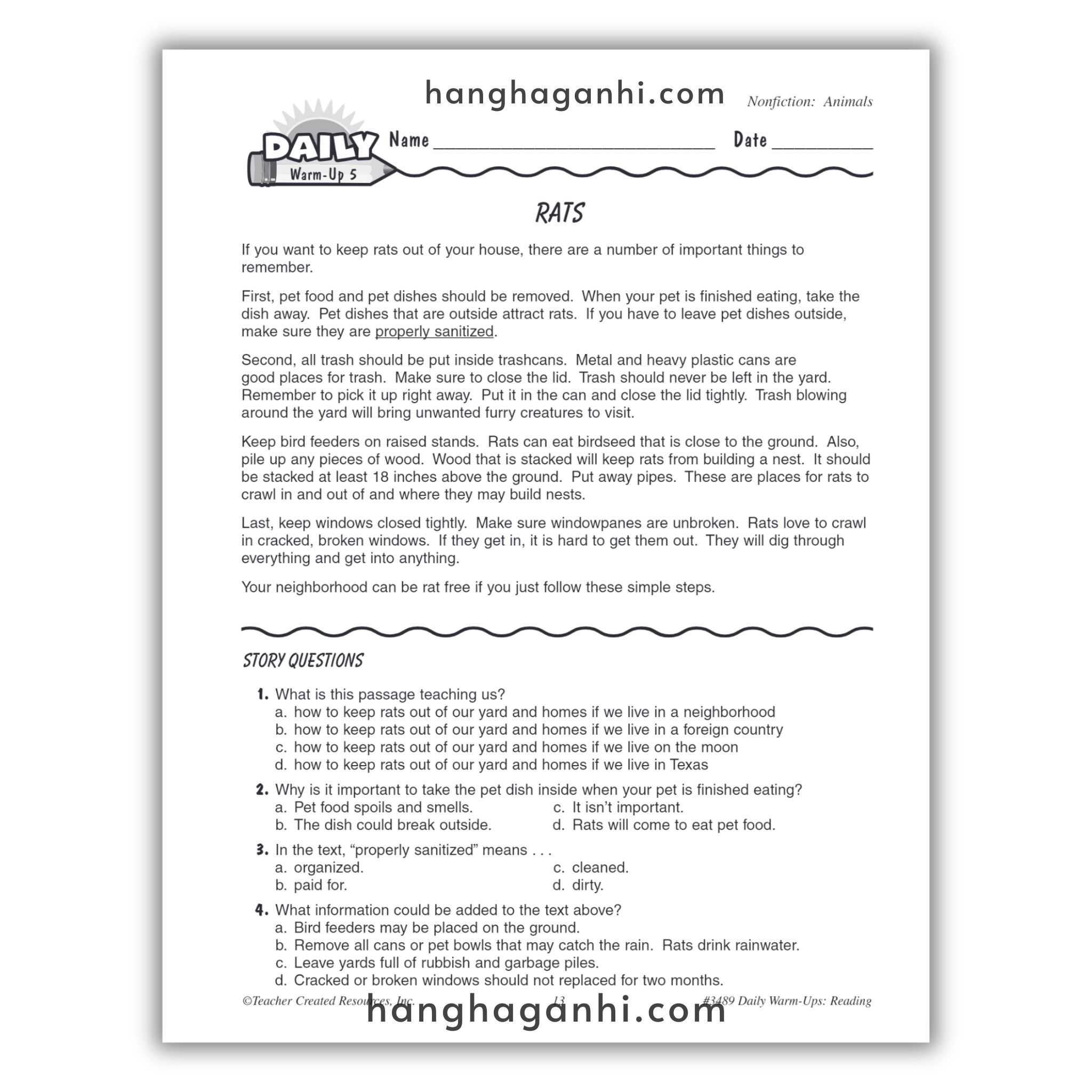 Sách Daily Warm Ups Reading Grade 3_thumbnail_1