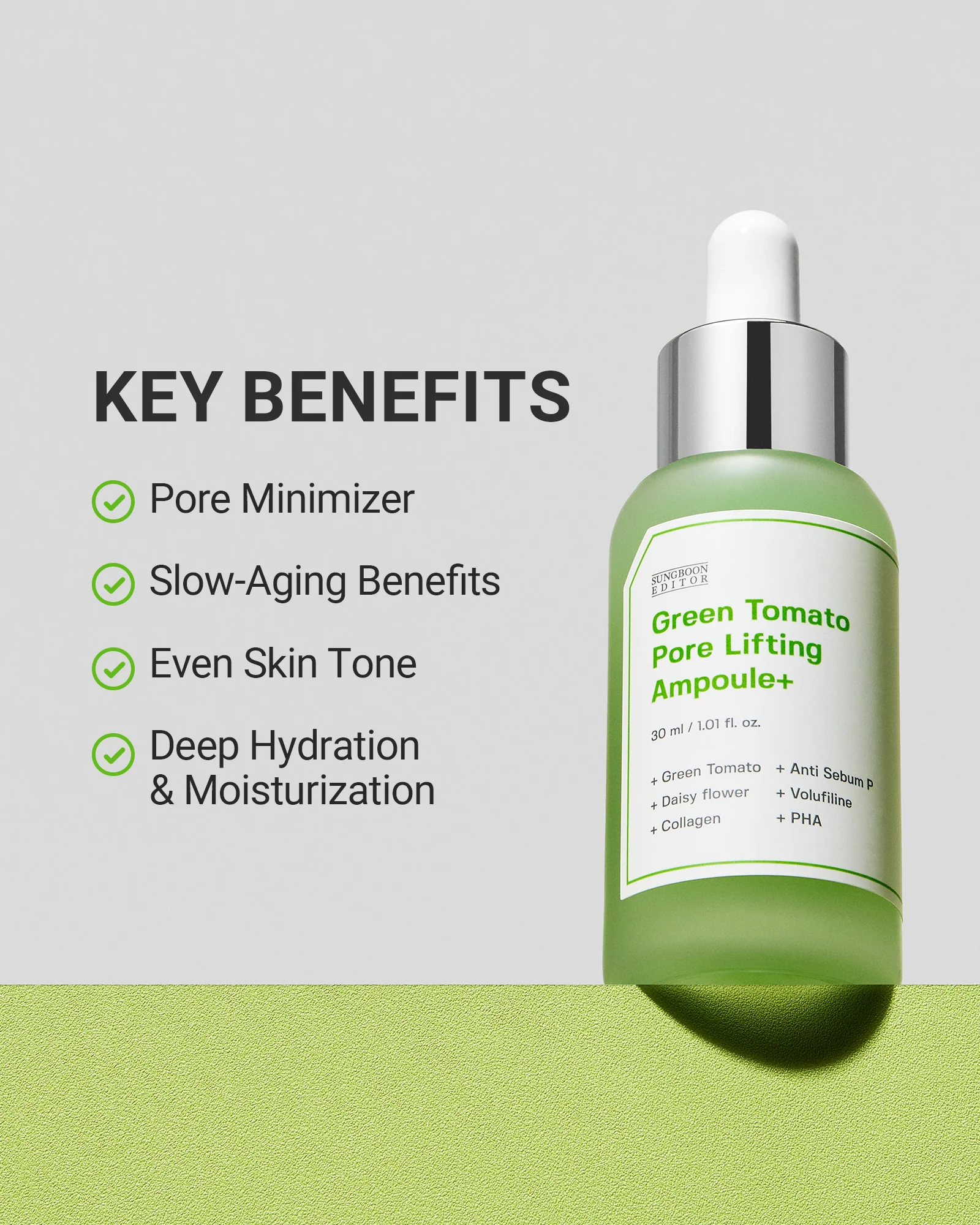 SUNGBOON EDITOR Green Tomato Pore Lifting Ampoule 30ml_thumbnail_3