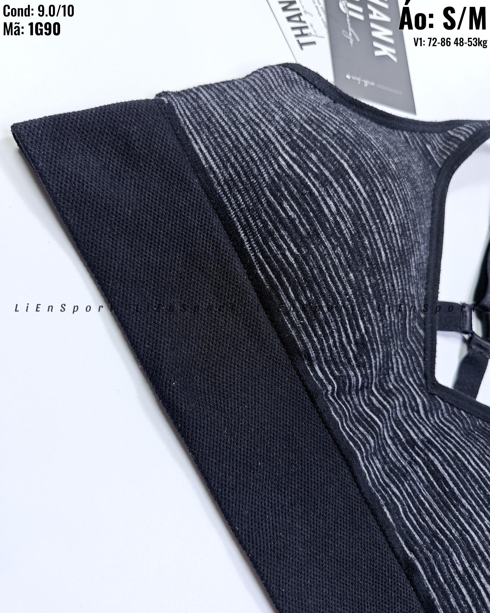 Puma Áo bra thể thao lưng chữ X Nữ Size S M Xám đen sọc ngang Auth 2nd Không gọng không mút Co giãn tốt Thoáng khí thấm hút Logo ép nhiệt Phù hợp tập gym yoga athleisure Mã:1G90_thumbnail_2