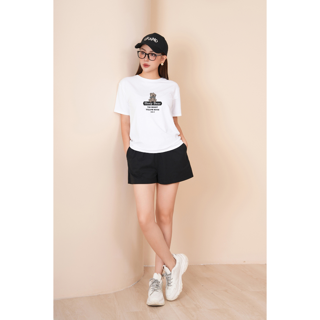 [Form Rộng] Set đồ nữ (áo thun + quần đùi) đi chơi/mặc nhà in hình gấu sleep bear - Bộ đồ nữ thun cotton LOZA - BP03TRDE_thumbnail_2