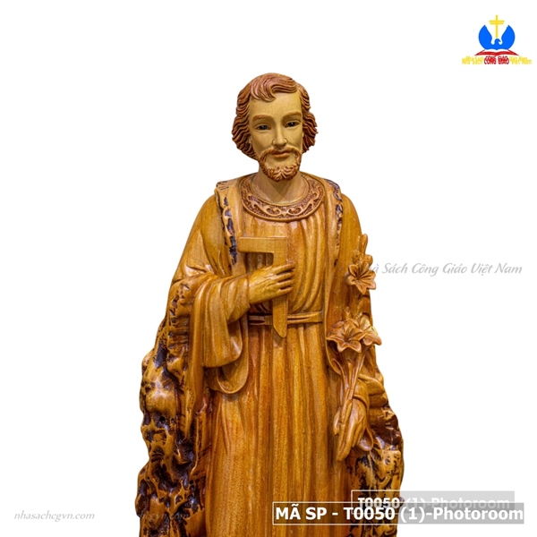 Bộ bàn thờ gỗ Trai lũa Lộ Đức tượng 50cm_thumbnail_1