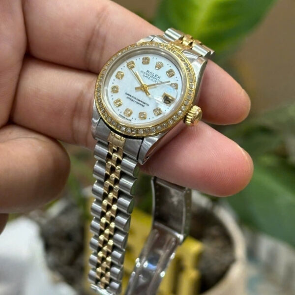 Rolex nữ Lady Datejust 5 số – Demi vàng 18k – cọc số kim cương_thumbnail_4