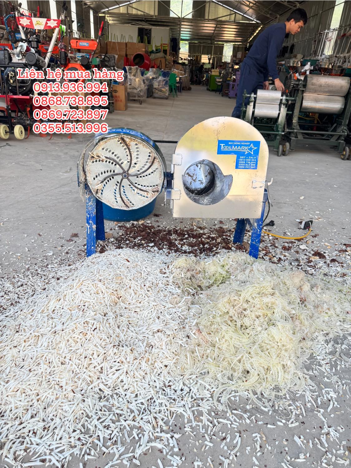 Máy thái chuối + duôi sắn máng Inox (tm)