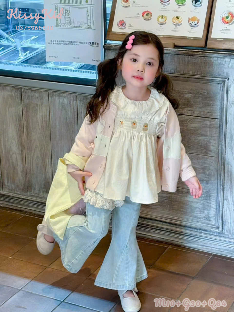 (M10) Áo cardigan màu hồng Onedou_thumbnail_0