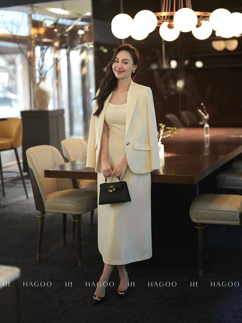 Set Blazer boxy và Váy xòe hai dây HAGOO_thumbnail_4